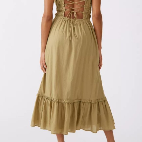 Urban Outfiters UO Sierra Lace-Up Midi Dress - Picture 5 of 5